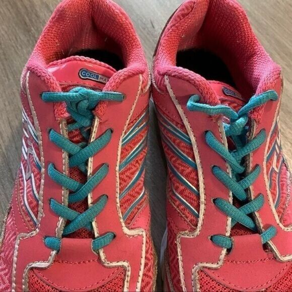 Fila womens lace up pink teal athletic mesh fabric running sneakers size 5.5 - Picture 3 of 8